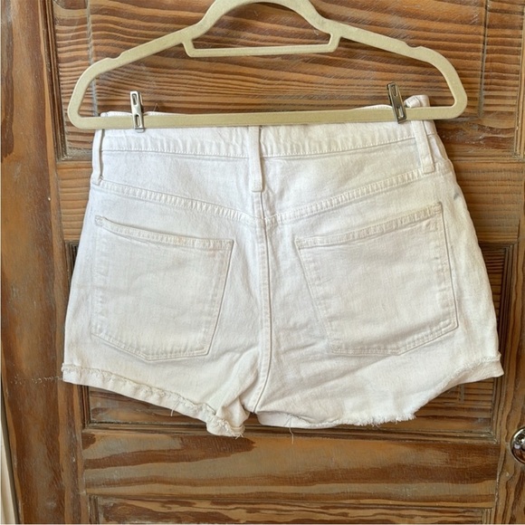 Madewell - High Rise White Denim Jean Shorts - 30 - Picture 2 of 4